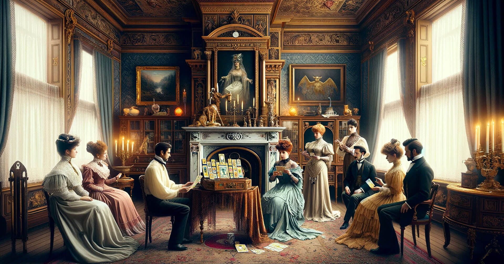 La Fascinante Evolución Histórica del Tarot 1 Un grupo de personas explorando la evolución y el significado del Tarot.