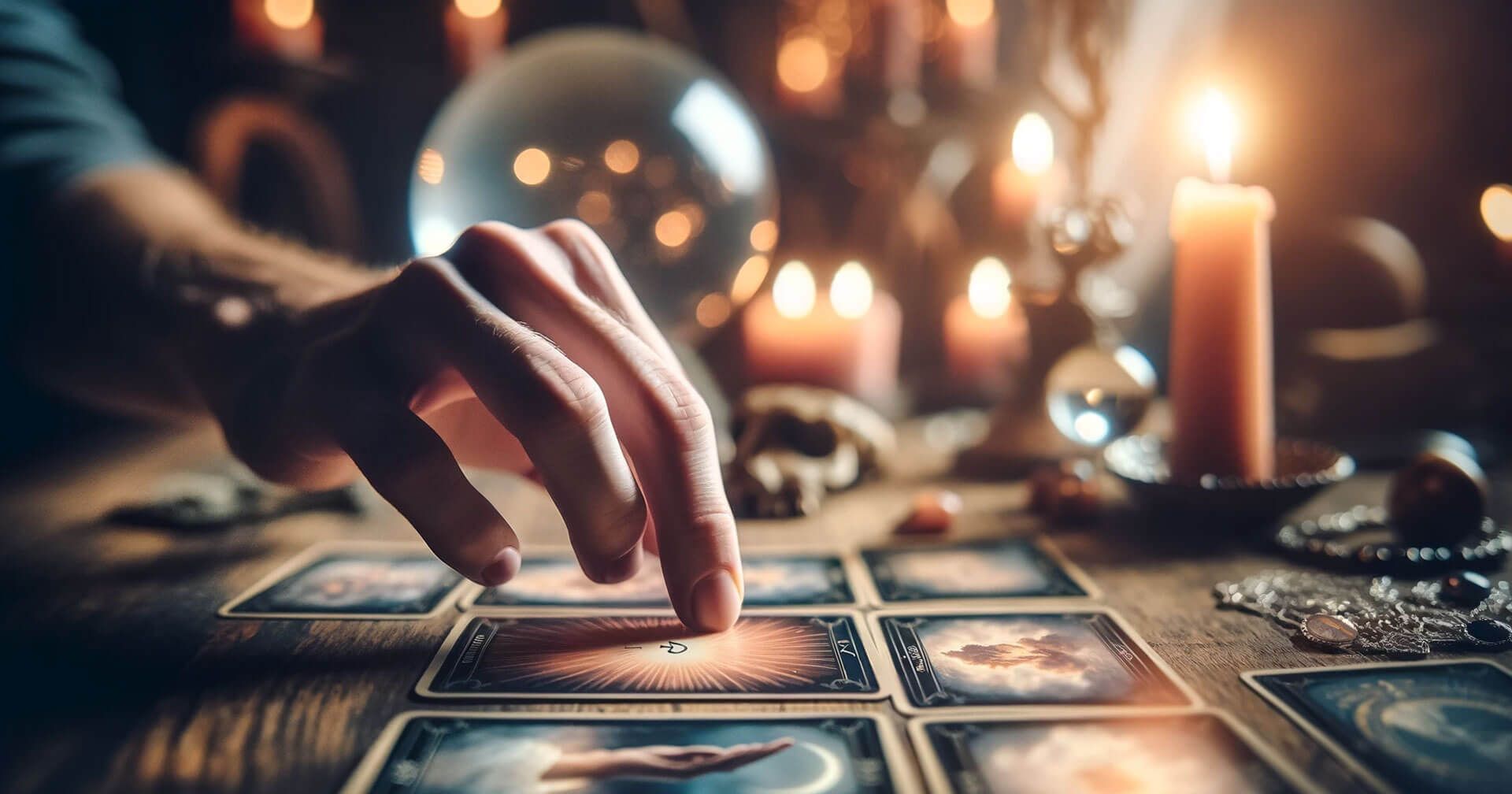 Guía Completa para Principiantes: Introducción a las Lecturas de Tarot 1 Un entusiasta de Lectura Tarot sosteniendo una carta del tarot frente a velas.
