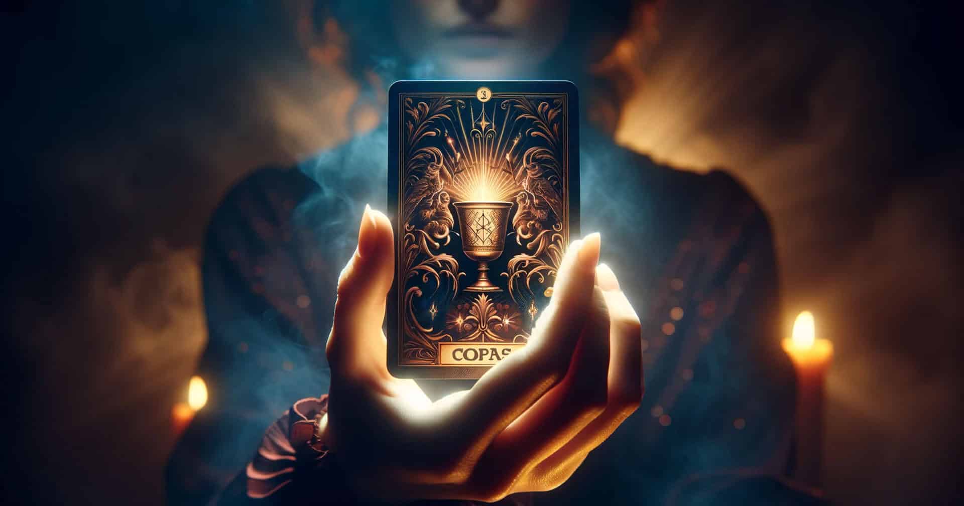 Significado Tarot: Tu guía esencial en el mundo del tarot. 74 Una mujer sosteniendo una carta del tarot en la mano, explorando el significado del Tarot.