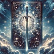 Una imagen del Palo de Espadas en el Tarot en las nubes.